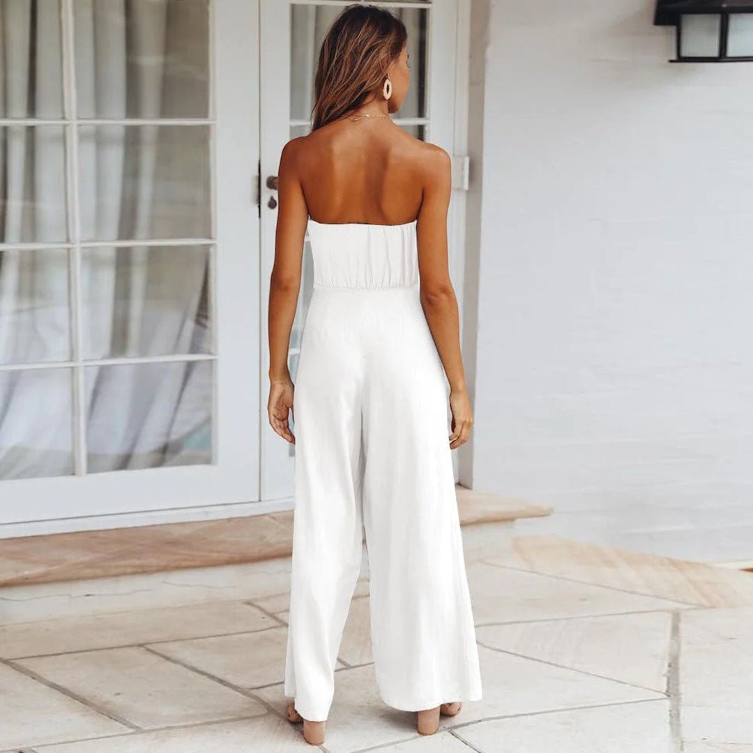 Sienna | Strapless Wide-Leg Jumpsuit
