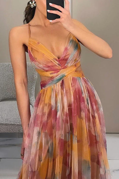 Isabella | Watercolor Maxi Dress