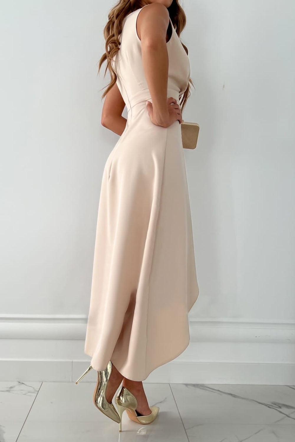 Isolde | Asymmetrical Ruffle Cocktail Dress