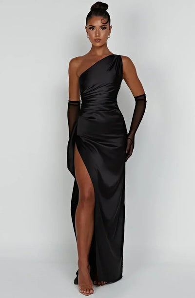 Selene | One-Shoulder Satin Gown