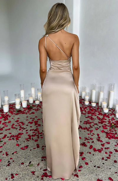 Selene | One-Shoulder Satin Gown