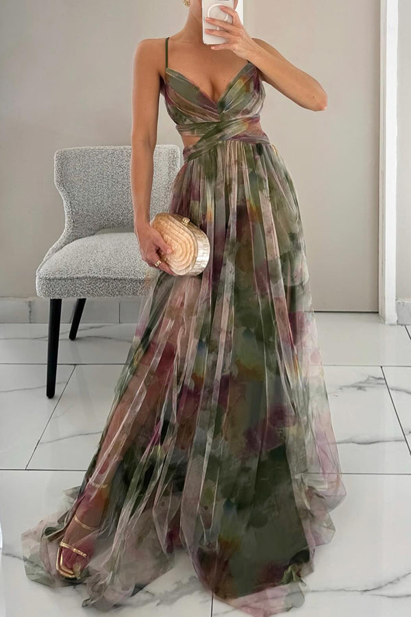 Isabella | Watercolor Maxi Dress