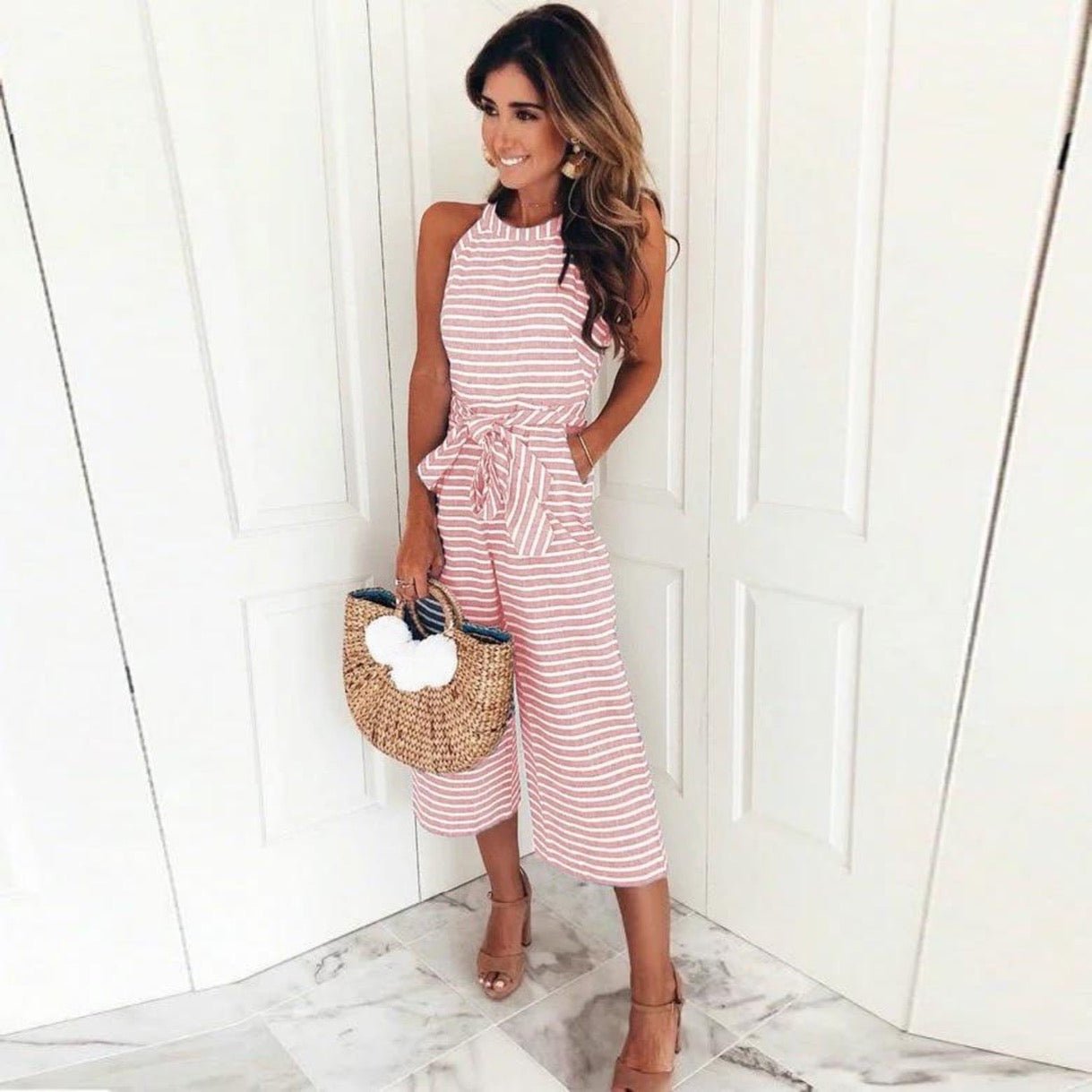 Bexley | Striped Tie-Waist Jumpsuit