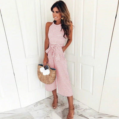 Bexley | Striped Tie-Waist Jumpsuit