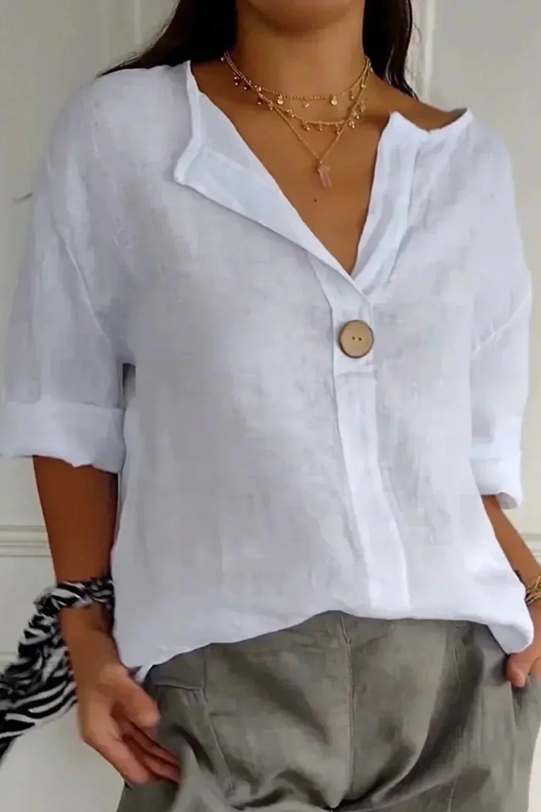 Noelle | Minimalist Button Blouse