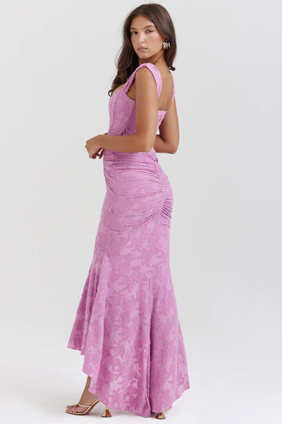 Elara | Lace Corset Maxi Dress