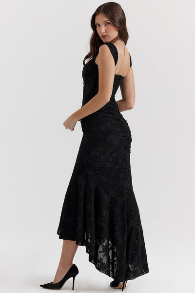 Elara | Lace Corset Maxi Dress