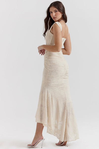 Elara | Lace Corset Maxi Dress