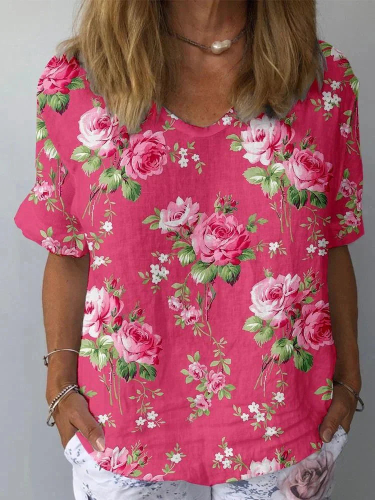 Rosalie | Floral V-Neck Blouse
