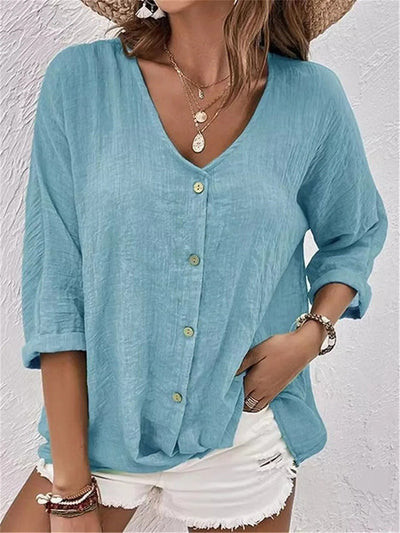 Lilou | Relaxed V-Neck Blouse