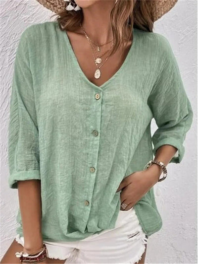 Lilou | Relaxed V-Neck Blouse
