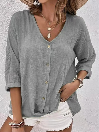 Lilou | Relaxed V-Neck Blouse