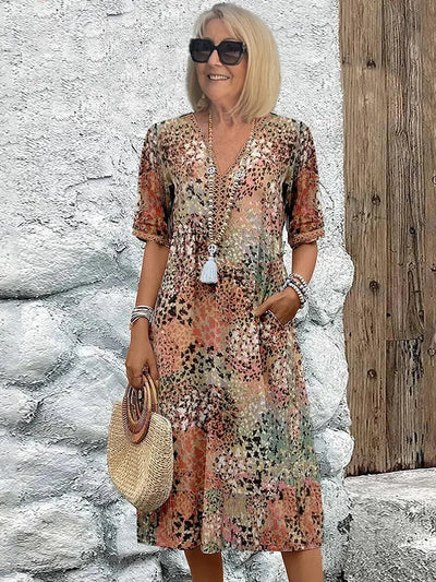 Lucia | Printed Midi Dress