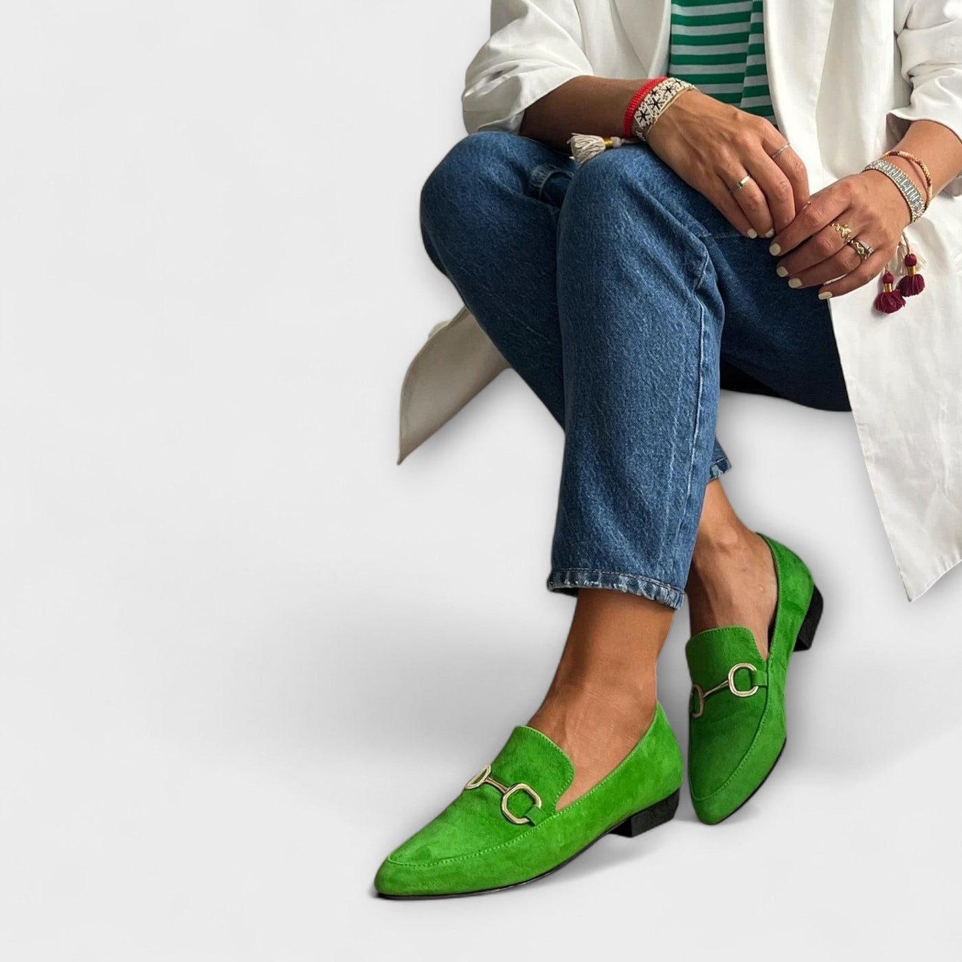Sophia | Suede Bit Loafers