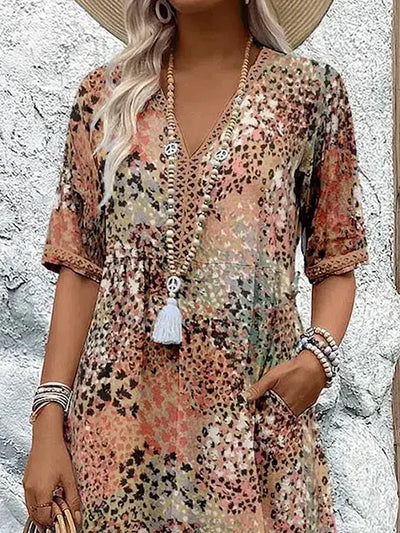 Lucia | Printed Midi Dress