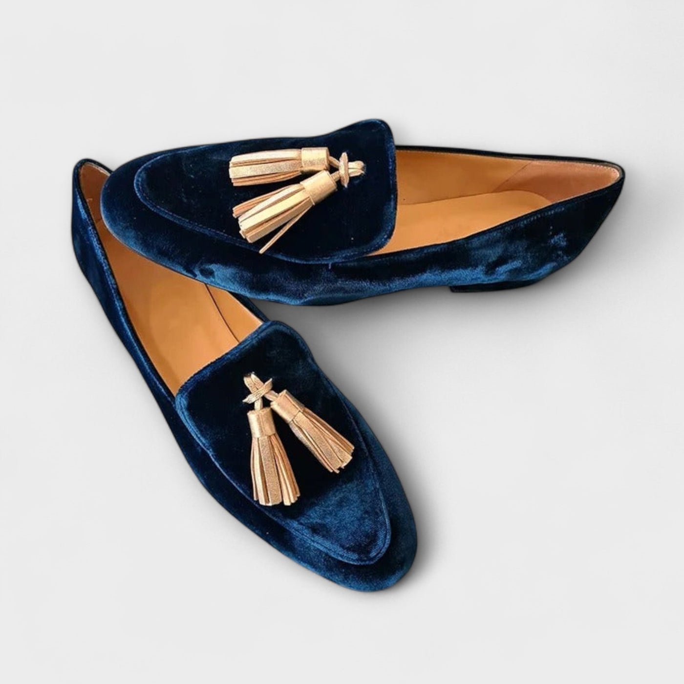 Elena | Velvet Tassel Loafers