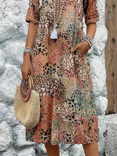 Lucia | Printed Midi Dress