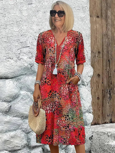 Lucia | Printed Midi Dress