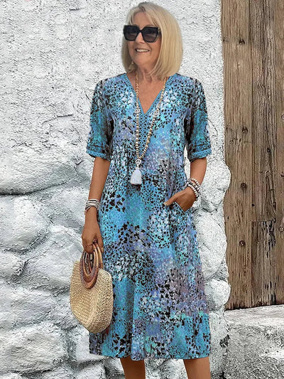 Lucia | Printed Midi Dress