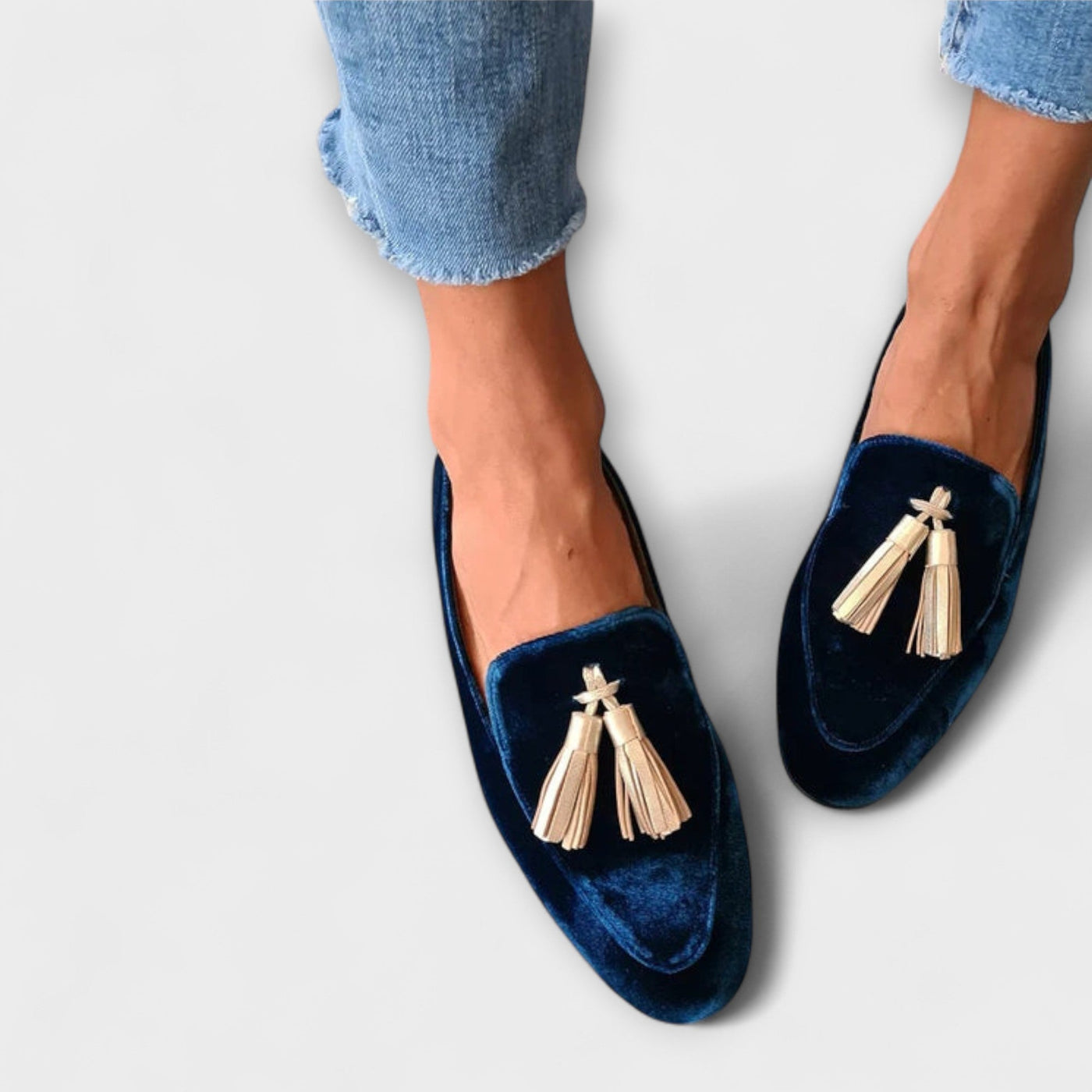Elena | Velvet Tassel Loafers