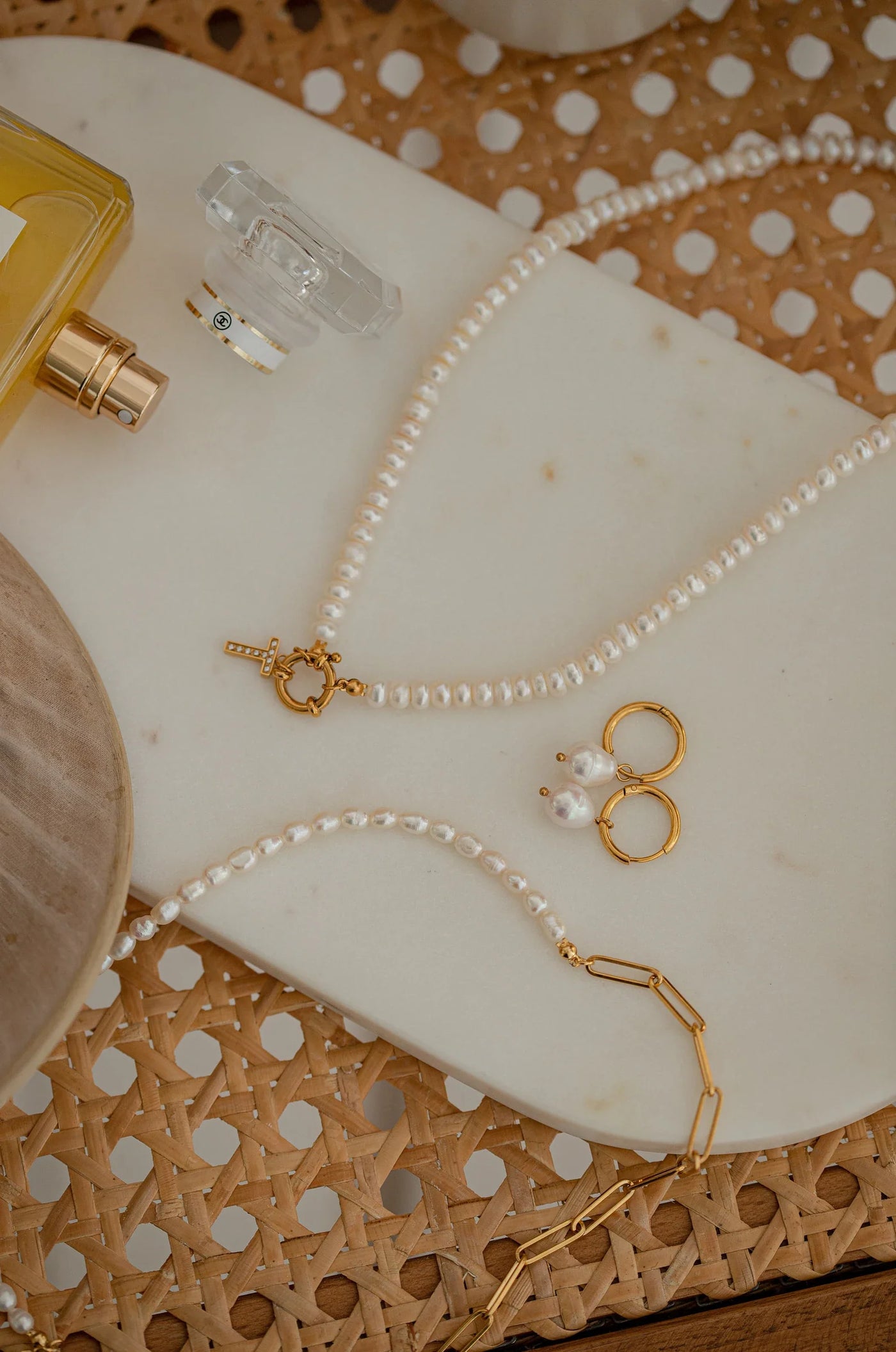 Aurora | Pearl Initial Necklace