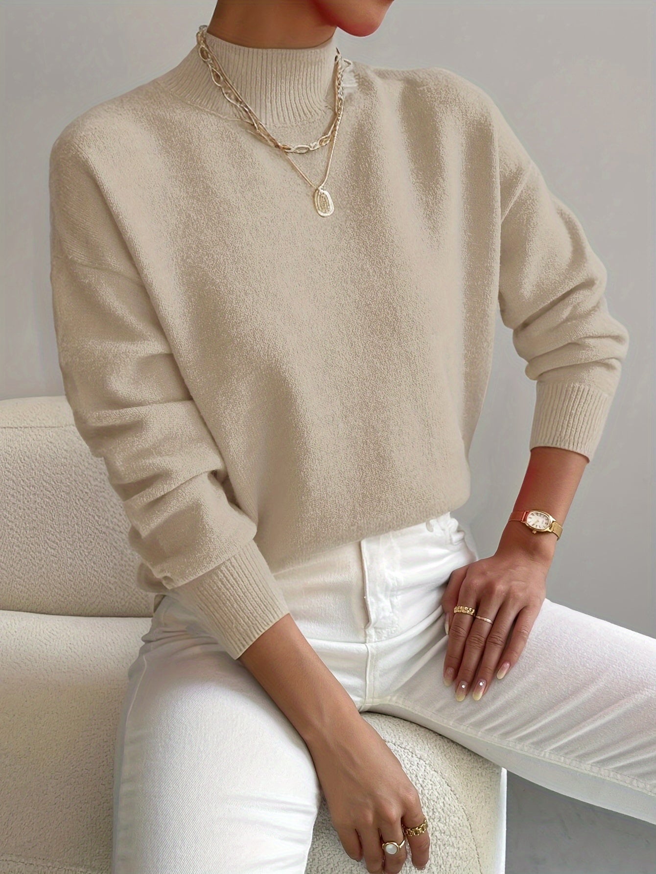 Elina | Mock Neck Sweater