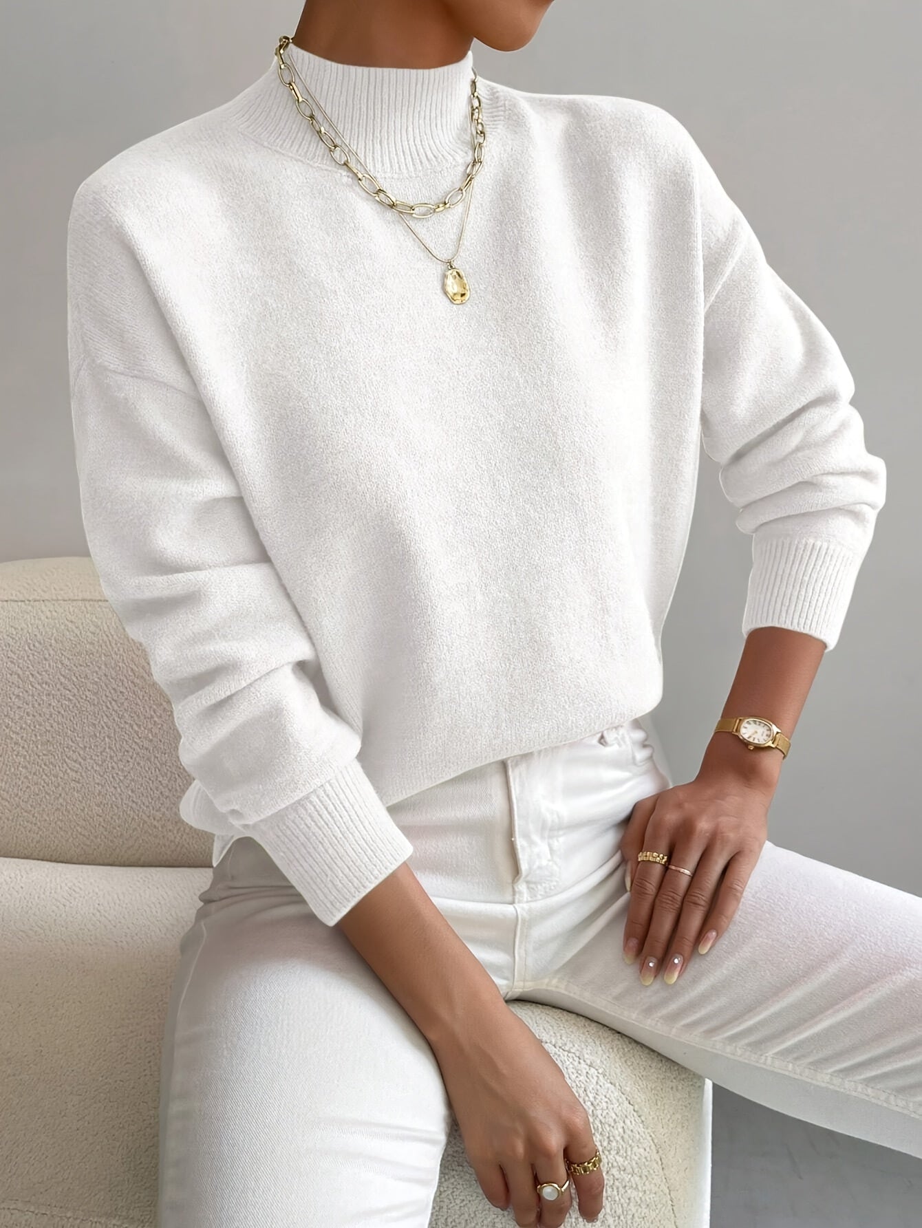 Elina | Mock Neck Sweater