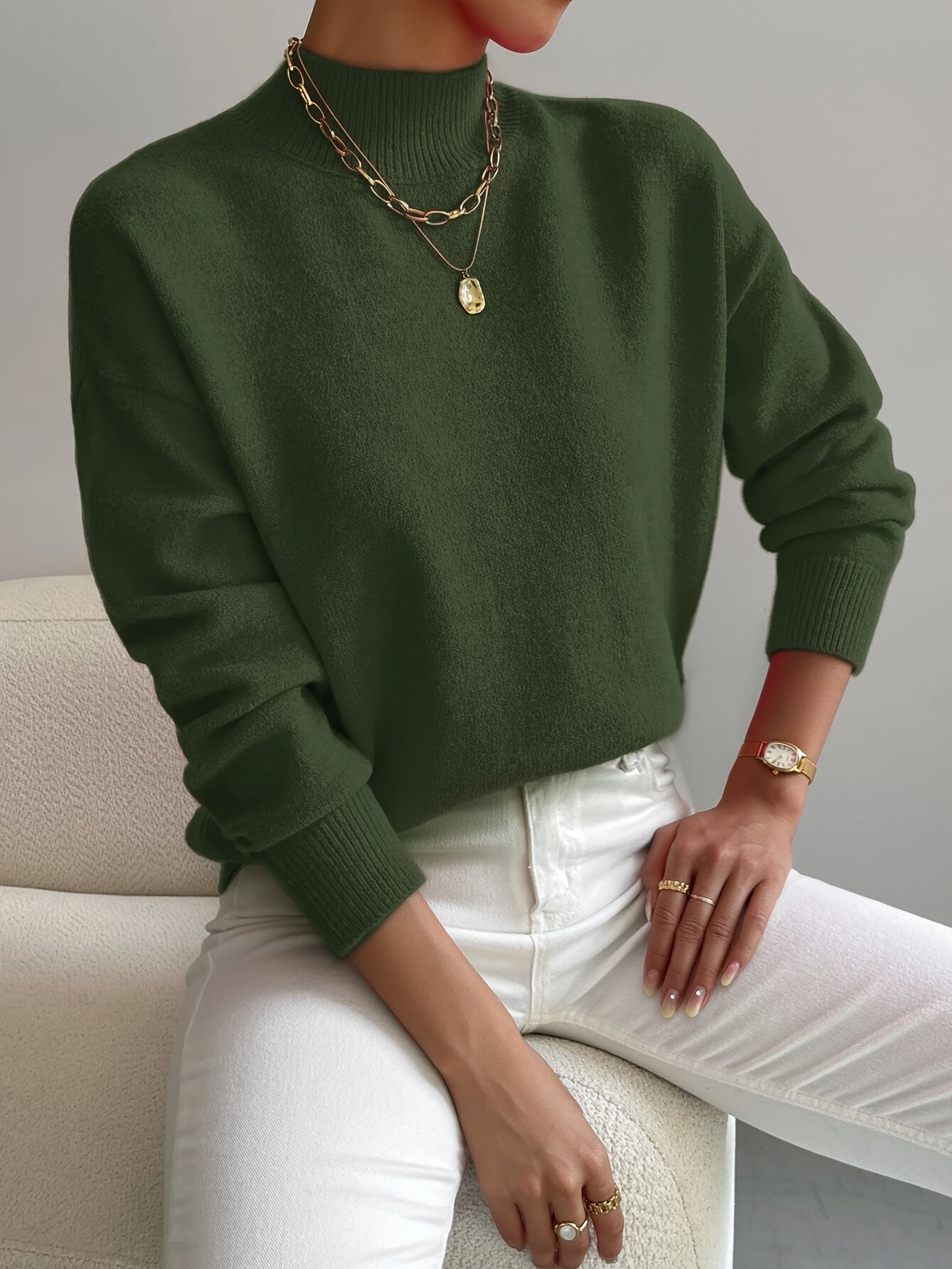 Elina | Mock Neck Sweater