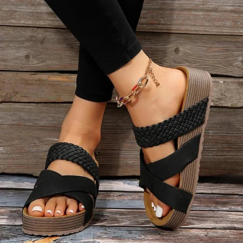Nora | Woven Platform Sandals