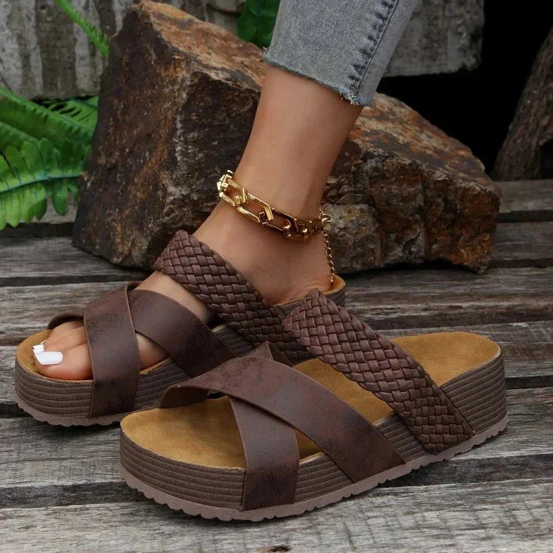 Nora | Woven Platform Sandals