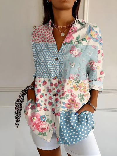 Amara | Floral Button-Down Blouse