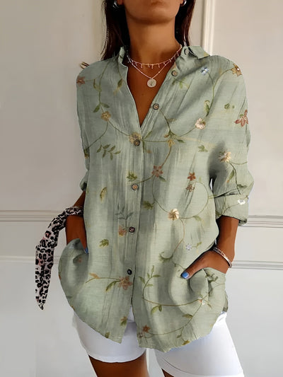 Amara | Floral Button-Down Blouse